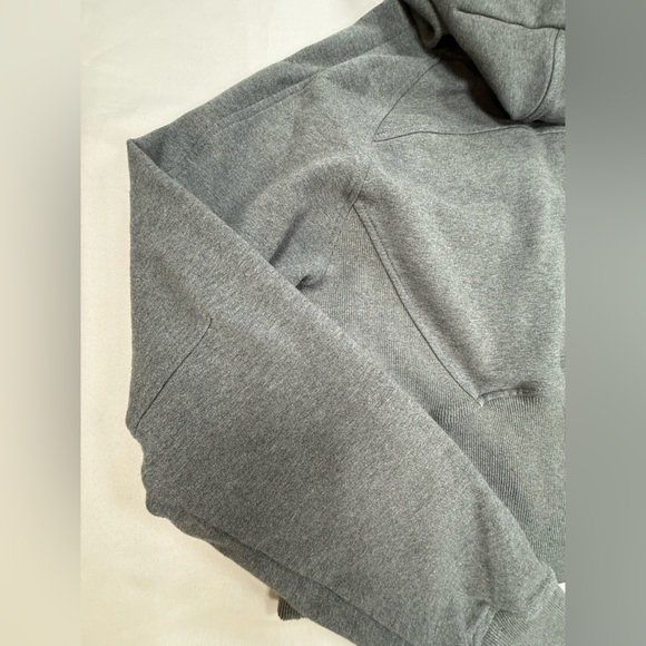 ZYIA Dark Gray Cropped Zip Hoodie with Yellow Trim - Picture 13 of 14